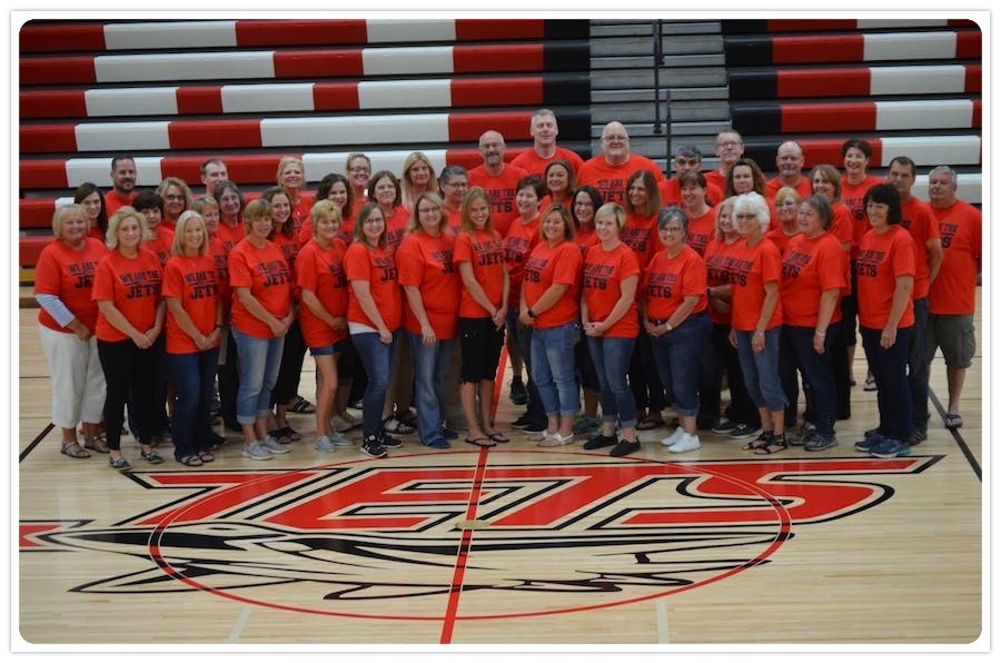 Staff members of North Central Area Schools pose for a photo